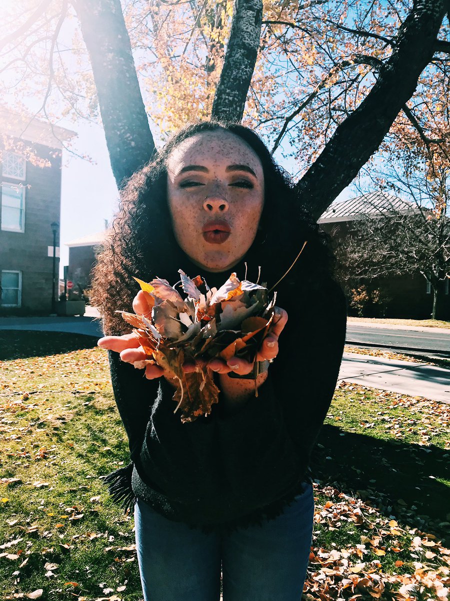 Bigbootyjuuddyy's tweet image. Fall leaves and pine trees🍂🌲