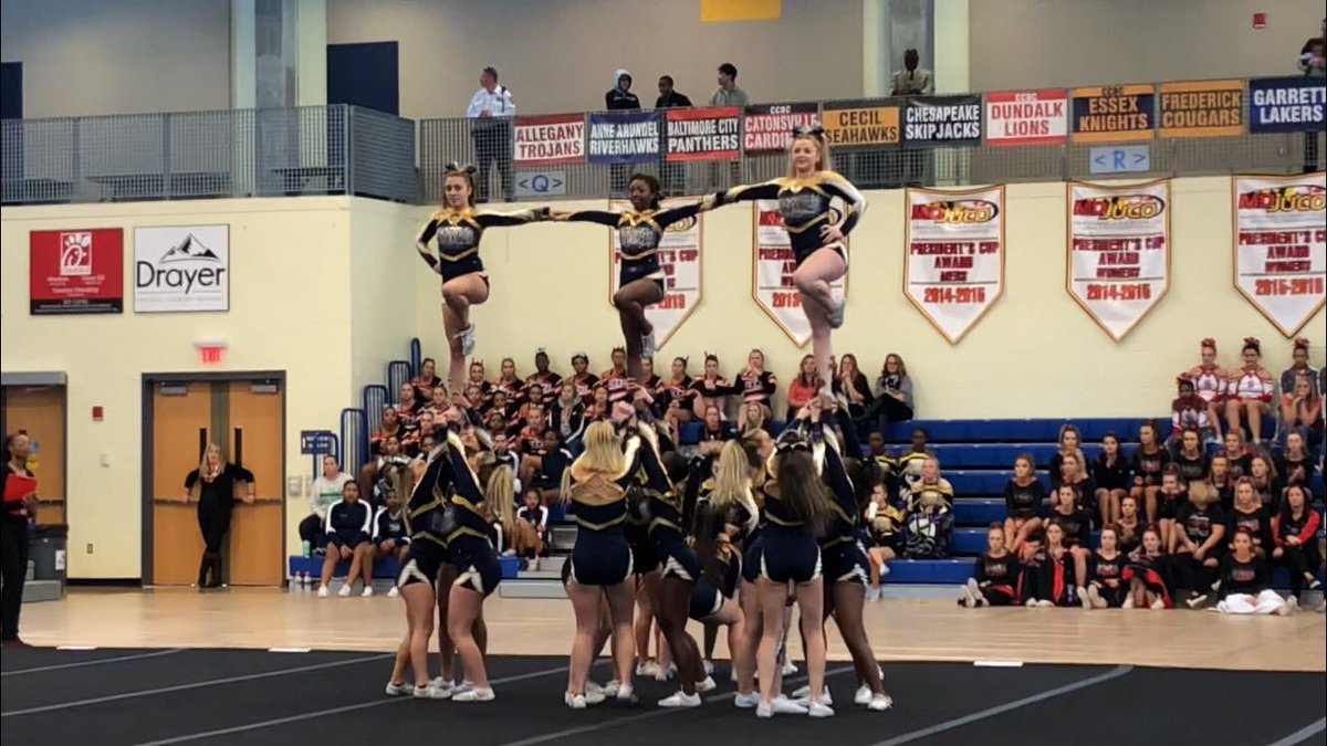 BCPSAthletics's tweet photo. @perryhallath & @HerefordHSBulls both placed third in their respective classifications at the state cheer competition today!! Way to represent @BaltCoPS ladies! @BCPSSportsScene π₯π₯ https://t.co/PVBGupgPu1
