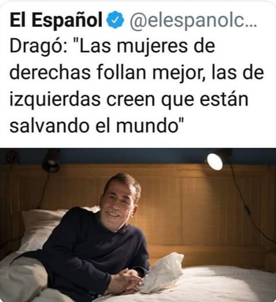 NOELIA (@NoeMartri) on Twitter photo 12/11/2018 11:42:16 Será porque las de izquierdas no follamos con cualquiera so payaso. Será porque las de izquierdas no follamos con cualquiera so payaso.