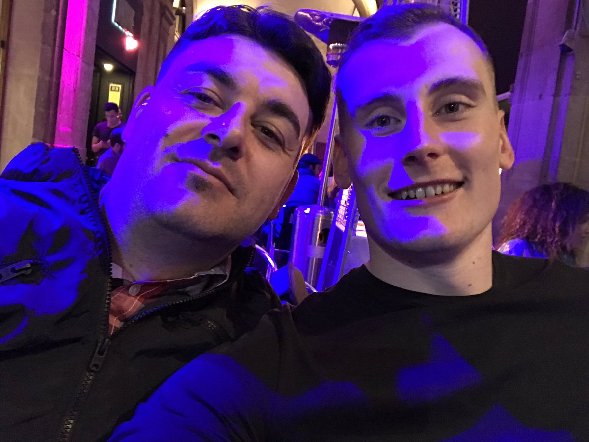 Me and big lee celebrating the <a href="/StockportCounty/">Stockport County</a> result in Barcelona