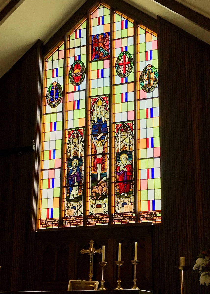 Memorial window with fallen soldier John Hockin who was one among many remembered this day. #RemembranceDay2018 #ww1centenary #Remembrance