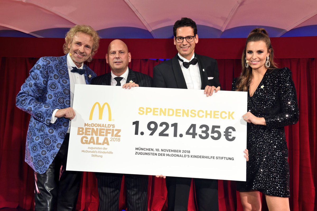 Über diesen Rekord freuen wir uns ganz besonders. Bei der Benefiz Gala zugunsten der McDonald's Kinderhilfe Stiftung wurde eine neue Rekordsumme erzielt. #benefizgala #mcdonaldskinderhilfe