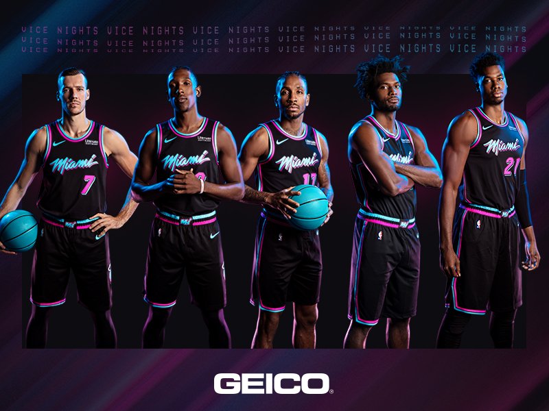 NBA: Miami Heat unveil incredibly cool 'Vice Nights' uniform in black inspired by Miami Vice with matching court