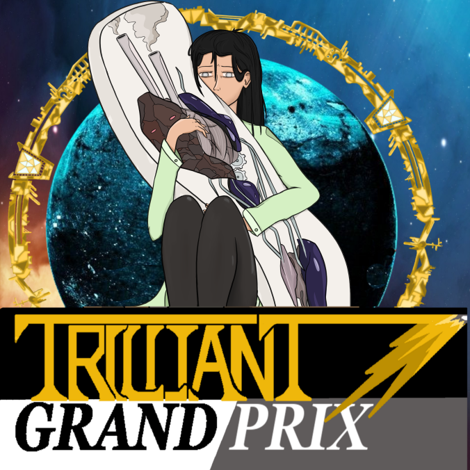 PRISMHeadlines's tweet photo. Clutching it towards the end, The Church of @HumanityRepent 's very own 'Doc' Nikita claims victory in the @TrilliantCorp 86th Grand Prix! Wired camera crews are standing by for any comments from the shy Xenoengineer as the event comes to a close. https://t.co/pdeX5jRhac