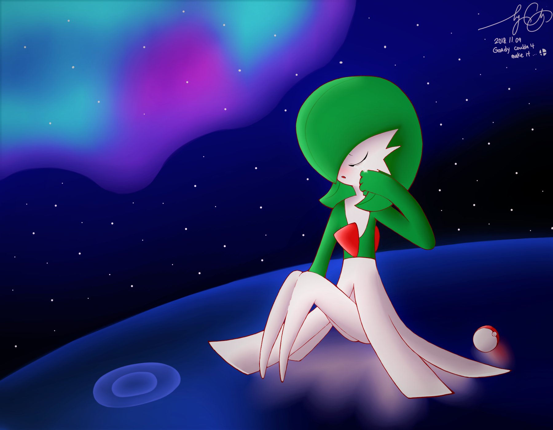 Seung Choi on X: Strolling in a Rainy Park #pokemon #gardevoir