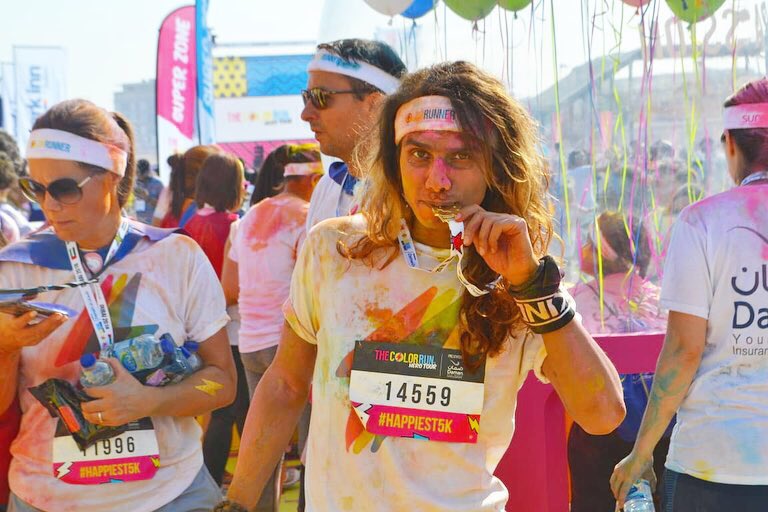 farrisidx's tweet photo. Life ix really colorful if ya put some own color in ya Life ๐ . The Happiest 5K on the Planet ๐ #thecolorrun #colorrun2018 #passionispower #happiest5k #5krun #5krunner #thecolorrunuae #dubaiautodrome https://t.co/wSaLGls4wq