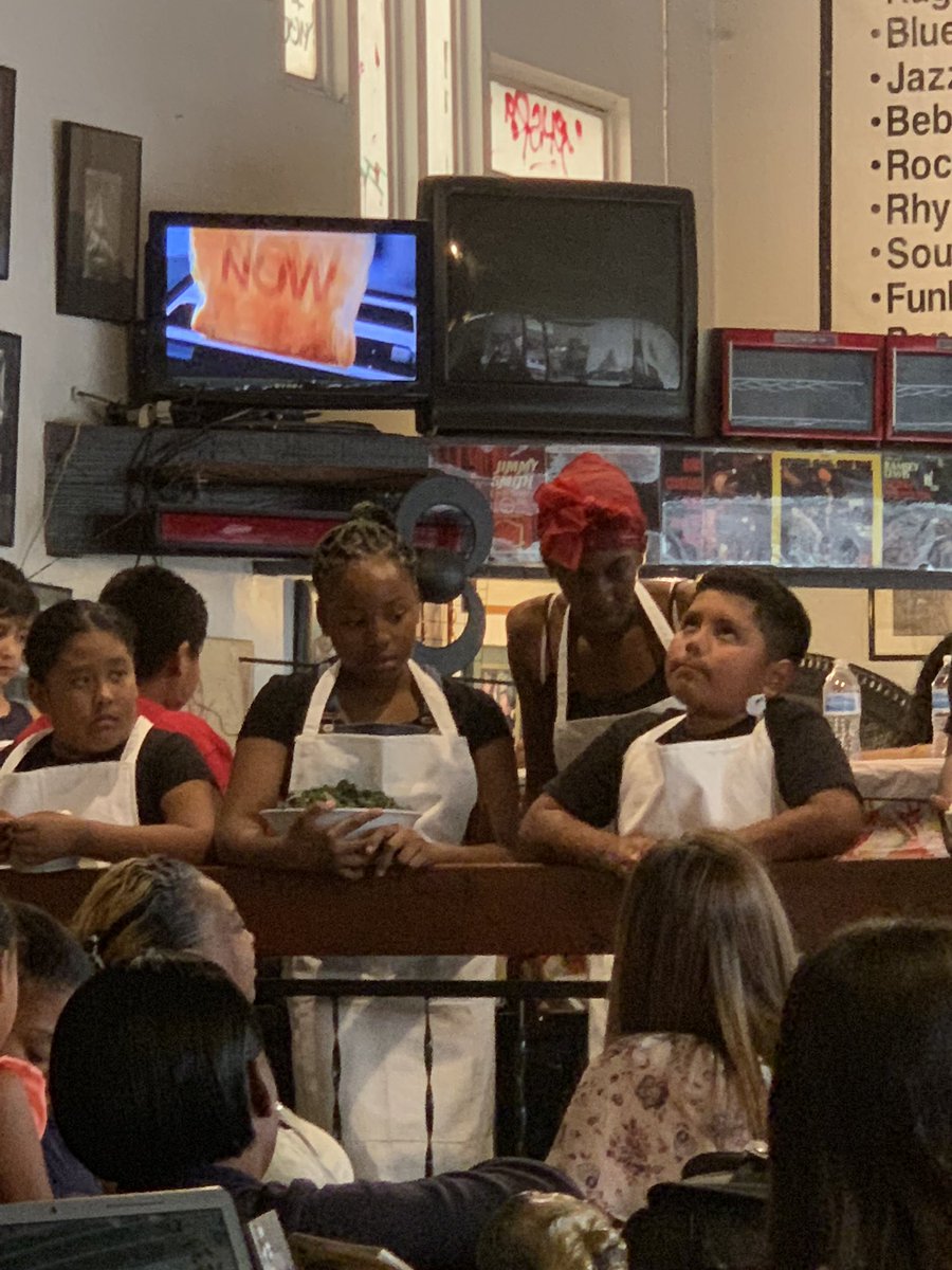 WattsLeaders's tweet photo. Thank you Desiree and the @WattsCoffeeHouz team who worked with young chefs from @we_outreach @LovingHandsCC @EASTSIDERIDERS #WCLO #AmadaValle & #TheEdAgency to use fresh veggies from the #WLI @Annenberg_FDN GRoW Community Garden for this delicious meal! https://t.co/0O8STkDyTt