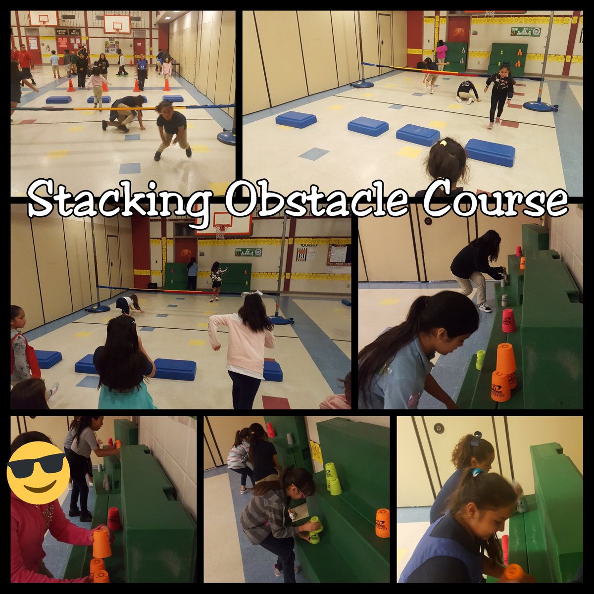 BCE_PE's tweet photo. Pictures of our #WSSA #StackUp2018 stations. We had a total of 234 stackers (231 students, 3 teachers). @Buffalo_Creek1 @SpeedStacksInc @SBHFTA https://t.co/33zSyDLT0T