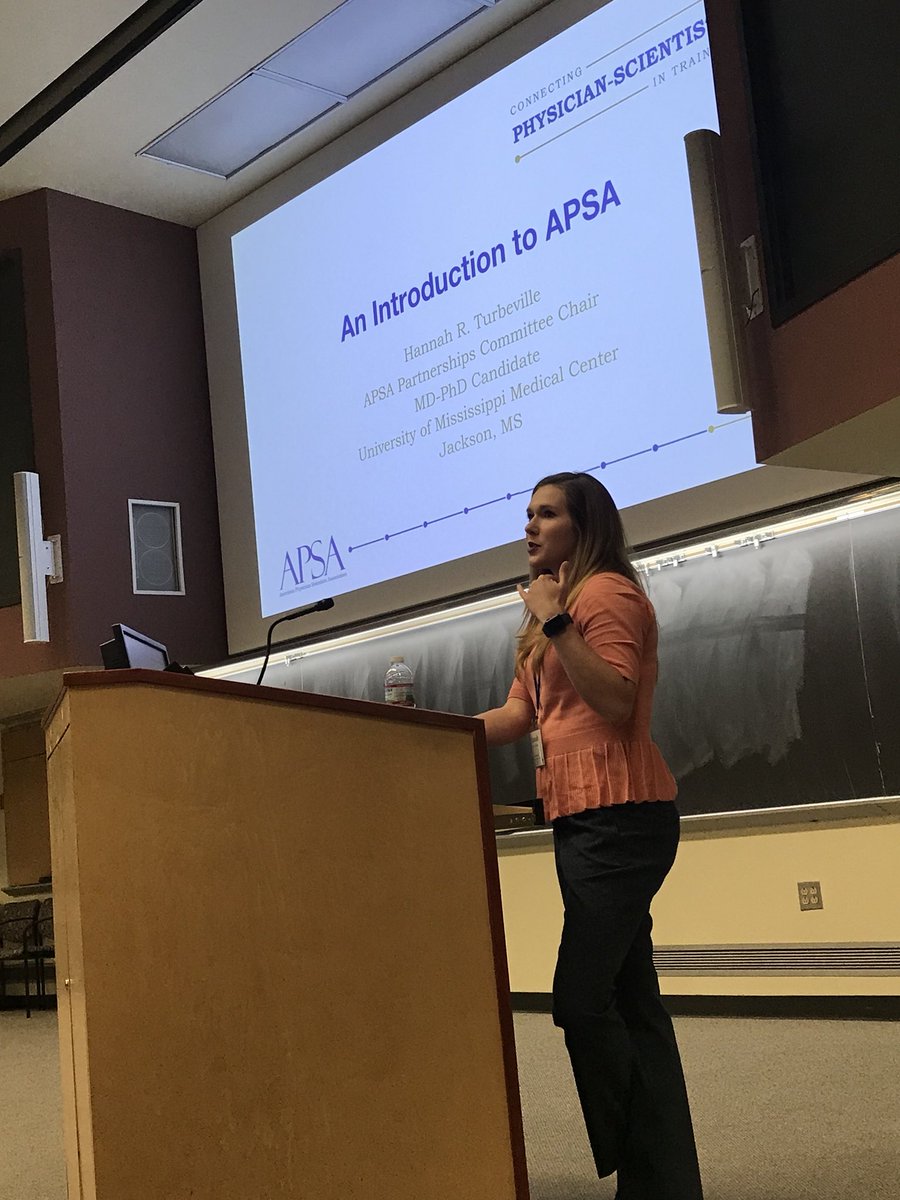 5th year MD/PhD student Hannah Turbeville at #SEMSS2018 presenting an introduction to APSA.