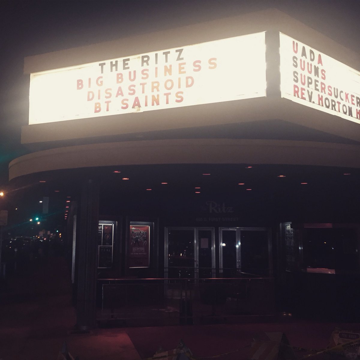 Hey-ooo, just added to this awesome show with Big Business and BT Saints, down at the Ritz in San Jose tonight.