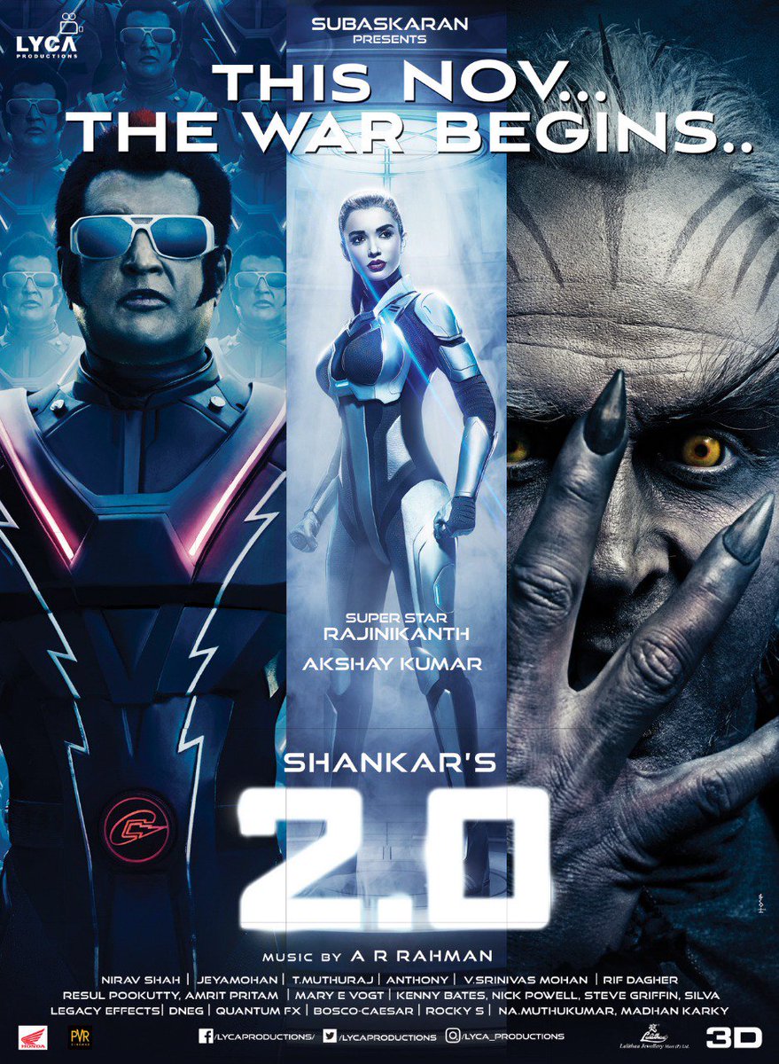 rameshlaus's tweet photo. This November.. The War begins.. 

#2Point0 https://t.co/DA4wTpNa14