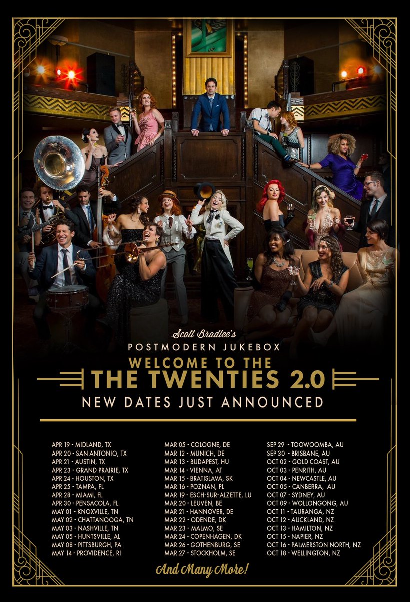 Postmodern Jukebox on X: "NEW dates for our 2019 tour! Find a city near  you, call your friends and family and don't miss a chance to have an  amazing night out! ALL