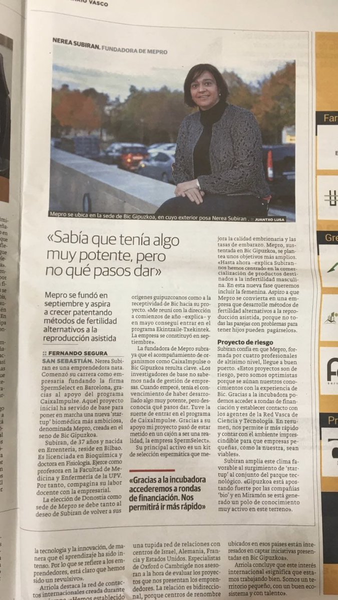 ShandraSubirn's tweet image. Orgullosa de ti hermanita #Mepro #metodosfertilidad #CaixaImpulse #BicGipuzkoa #startup #Investigacion