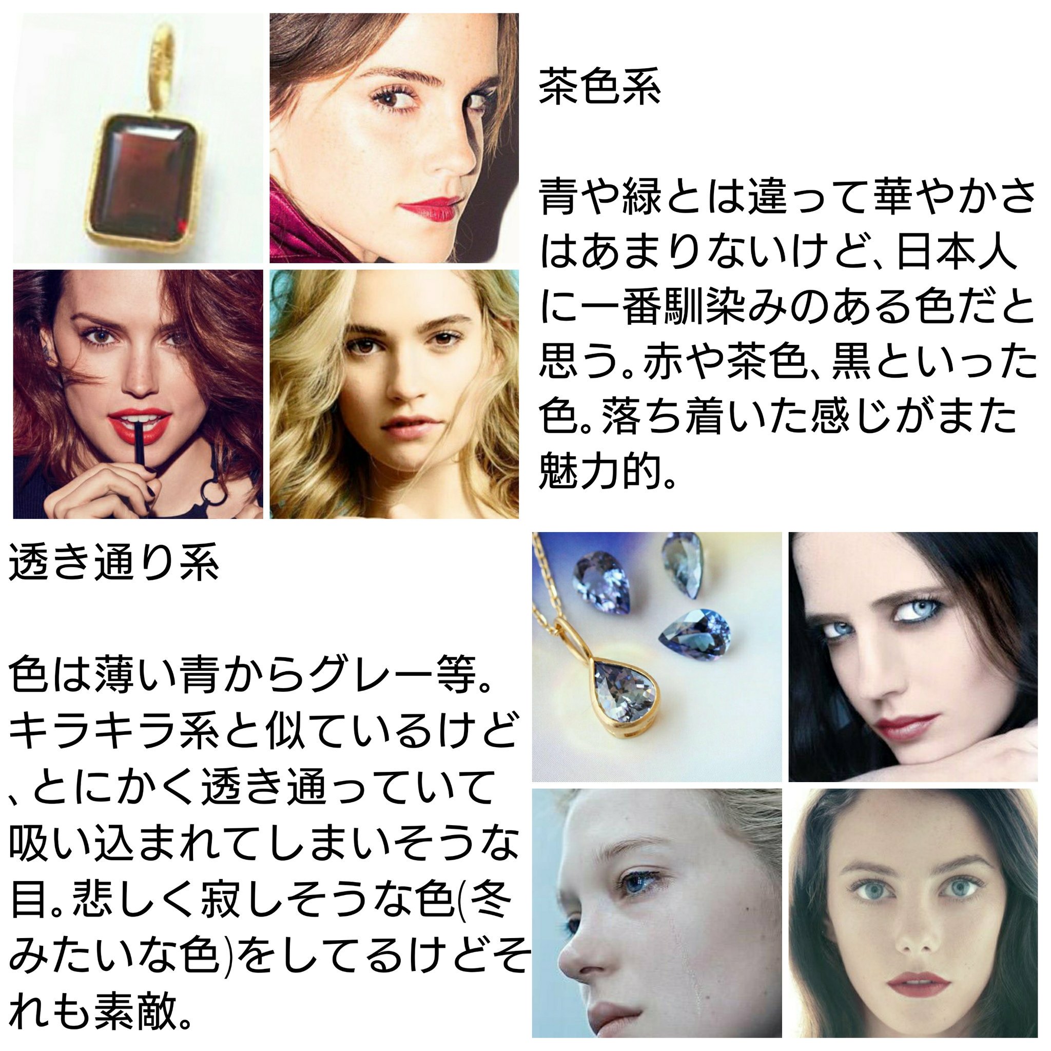 Kojokapplyo 外国人の目の色に憧れているので 宝石と同時に海外セレブの目の色を系統別に分けてみました 皆さんはどの目の色に憧れてますか T Co Wr8ikysz4d Twitter