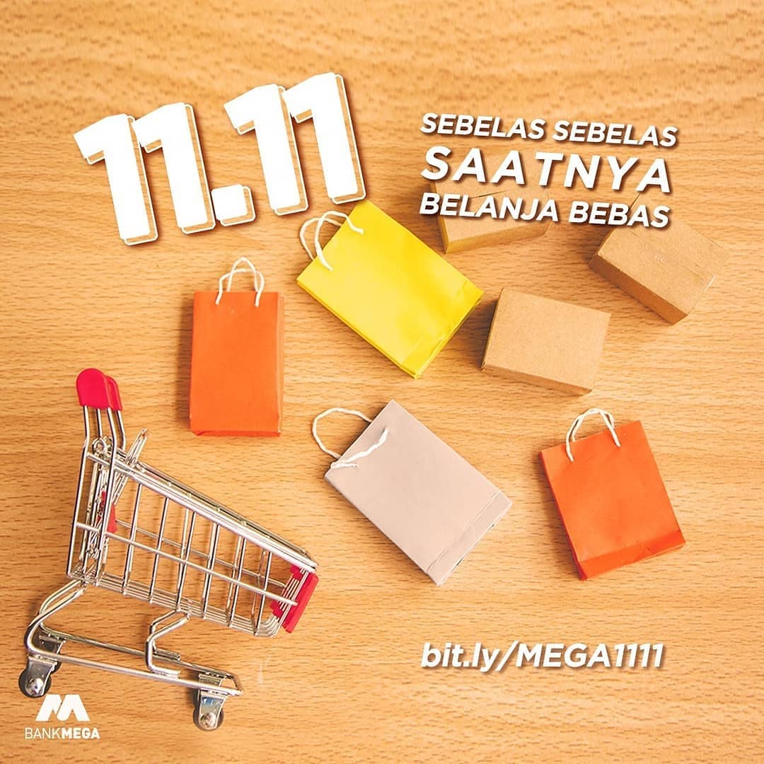 Wah lagi banyak #sale gede-gedean nih di 11.11 ini.

Yuk #CTCorp Friends manfaatkan kartu kredit <a href="/bankmegaid/">Bank Mega</a> kamu untuk mendapatkan berbagai promo serunya.

Cek bit.ly/MEGA1111 untuk info lengkap.