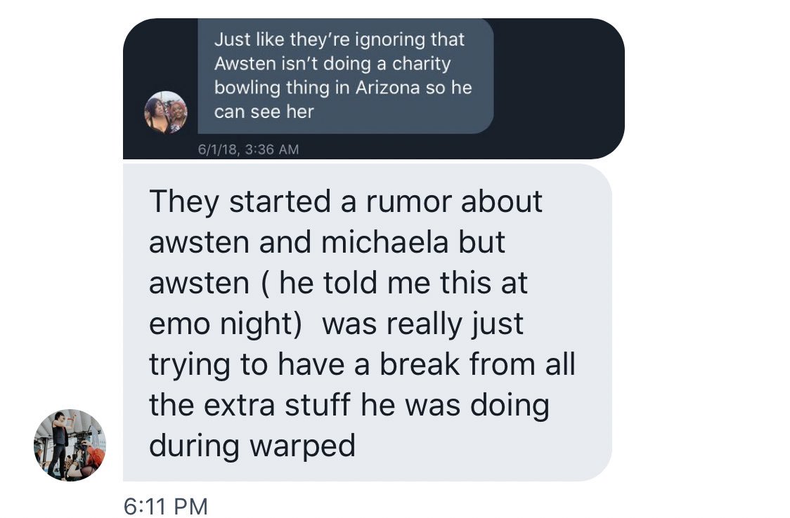 they were once blocked by awsten because of their harassment and they bragged about it very heavily as if it were some sort of prize they’d one. they will even harass the band from the crowd of the show they are attending