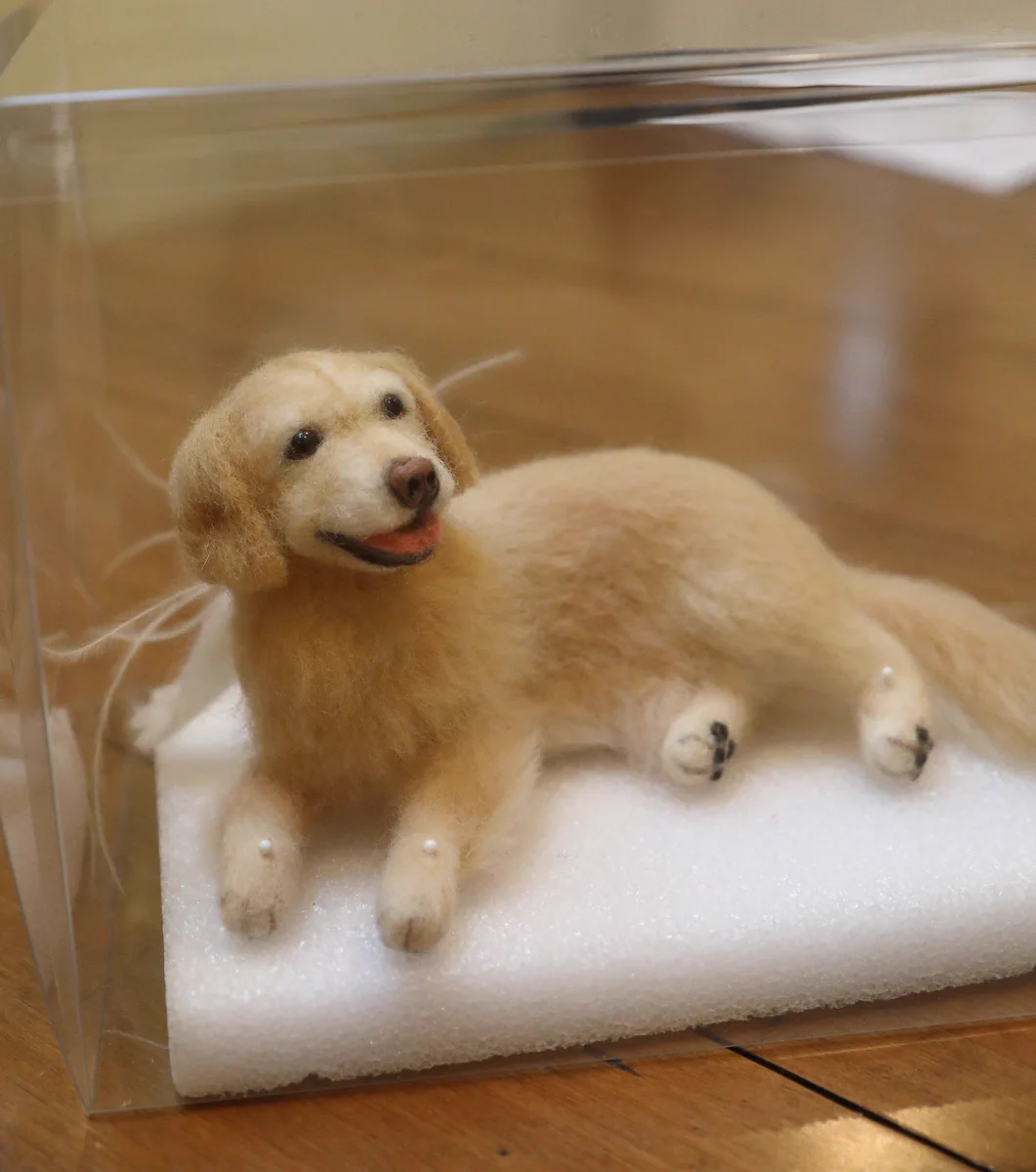 亡くなる前にブラッシングした毛で作ったわんちゃんの人形がリアルで泣ける。