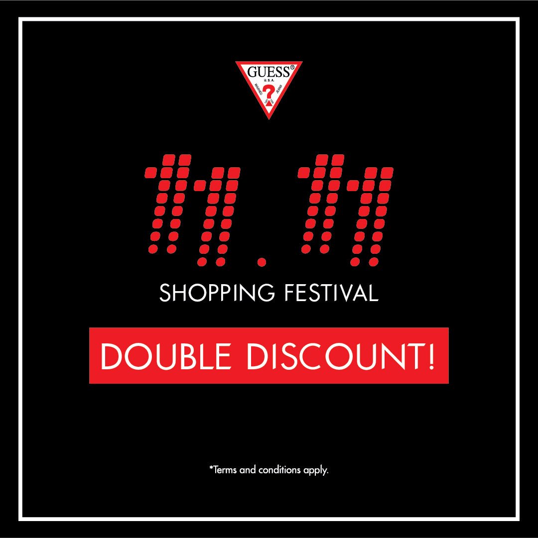 METROdept's tweet photo. Get Discount 11% + 11% on Guess handbags* today! November 11, 2018. Visit the nearest @METROdept store now! *T&C apply. Selected items. #metrodept #promohandbags #diskontas #promotas #handbags #1111 #harbolnas https://t.co/Ufyyd7oCUX