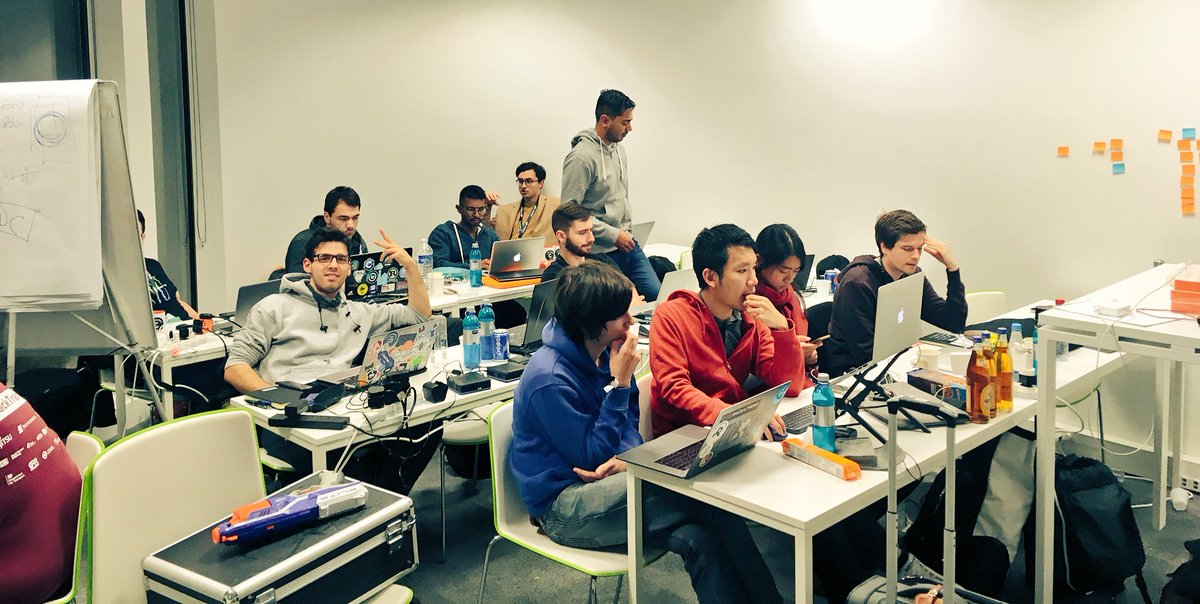 hackpartners's tweet image. 6am and teams on #EUtrain in @CoworkimmoFR Paris are still going strong...
Well, still going anyway! 😄
#HackTrain5 is still rolling!