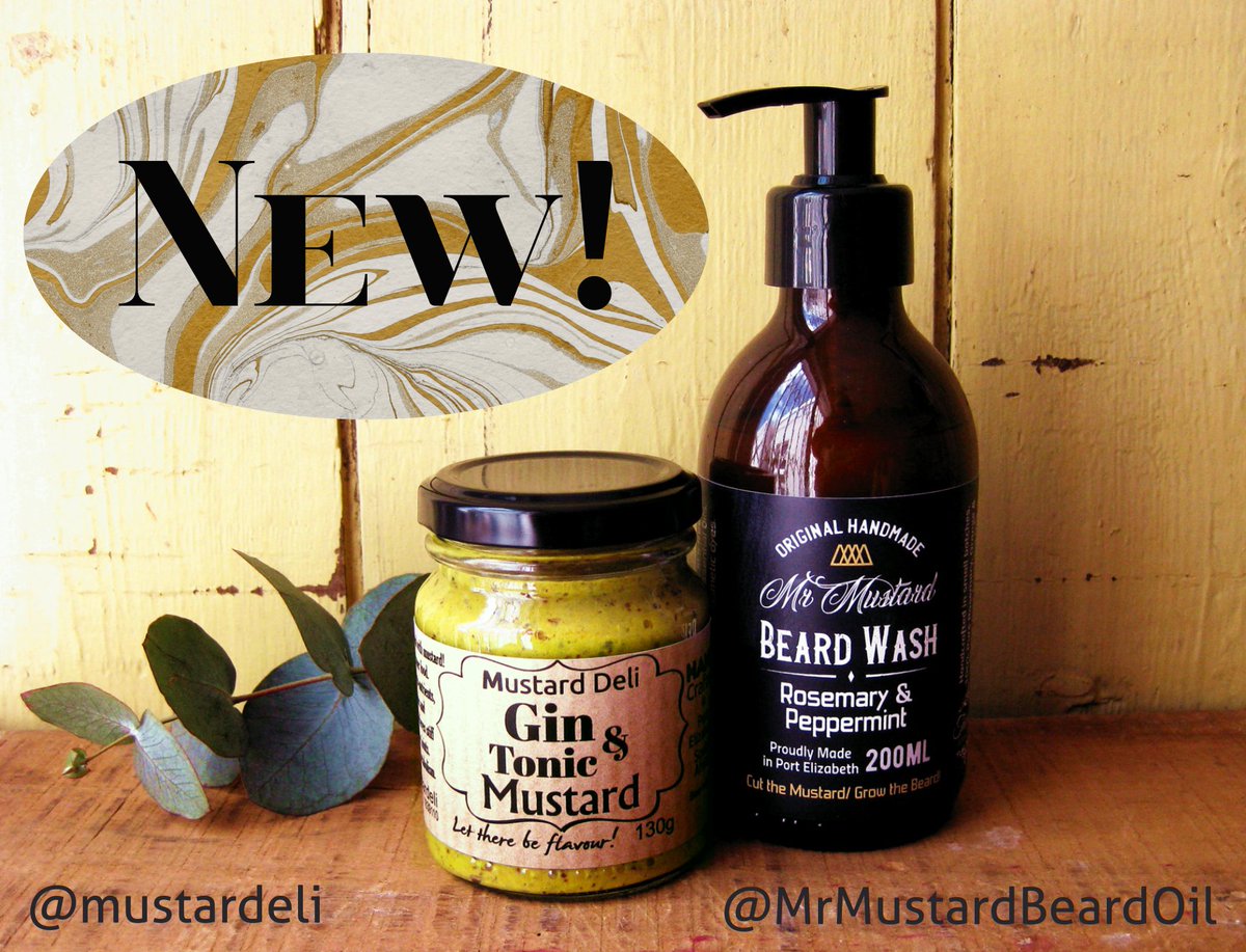 Mustardeli's tweet photo. (Cue Epic Music!) Introducing our new Gin & Tonic Mustard! Endorsed by our local Gin aficionado; @thebeardededginguy .Our awesome new Beard Wash is a collab with @thembisaproducts . Support local gifting this Christmas!
#ginandtonic #localgifting #proudlyportelizabeth https://t.co/xNXVtAbeGG