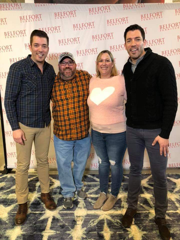 FooBoy21's tweet photo. @MrSilverScott Jonathan, we got to meet you this morning at Belfort Furniture.  Thank you and Drew for giving my wife a day she will never forget. https://t.co/LglptdGcV0