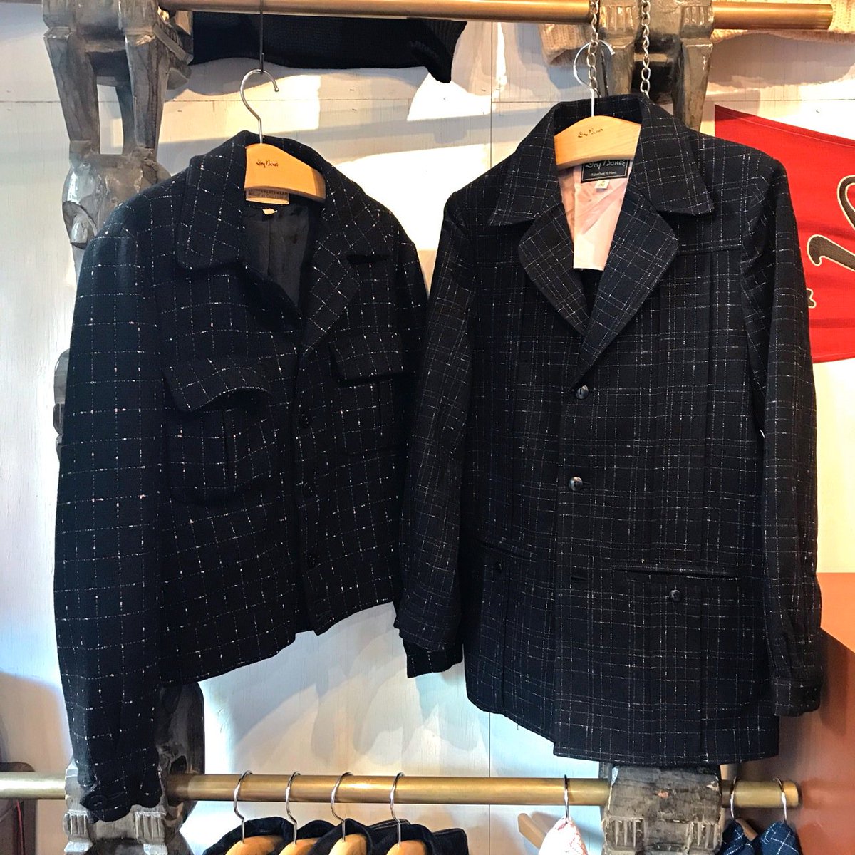 Wool Nep Sport Jacket“CARMEL” お客様が私物のヴィンテージとMIXして