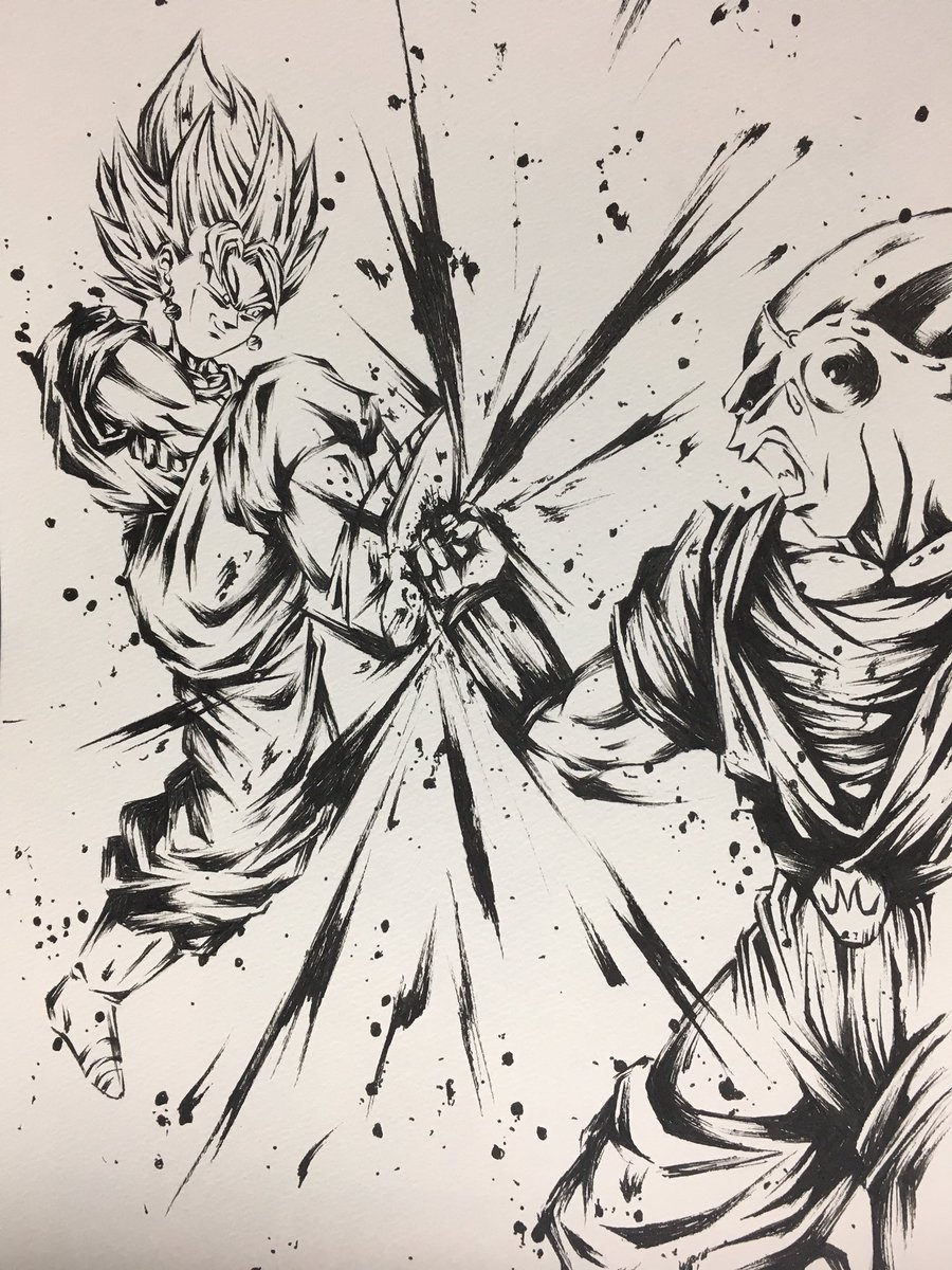 ドラゴンボール Twitter પર 今回ベジットvs魔人ブウ描いてみました ドラゴンボール ベジット 魔人ブウ 魔人ブウ編