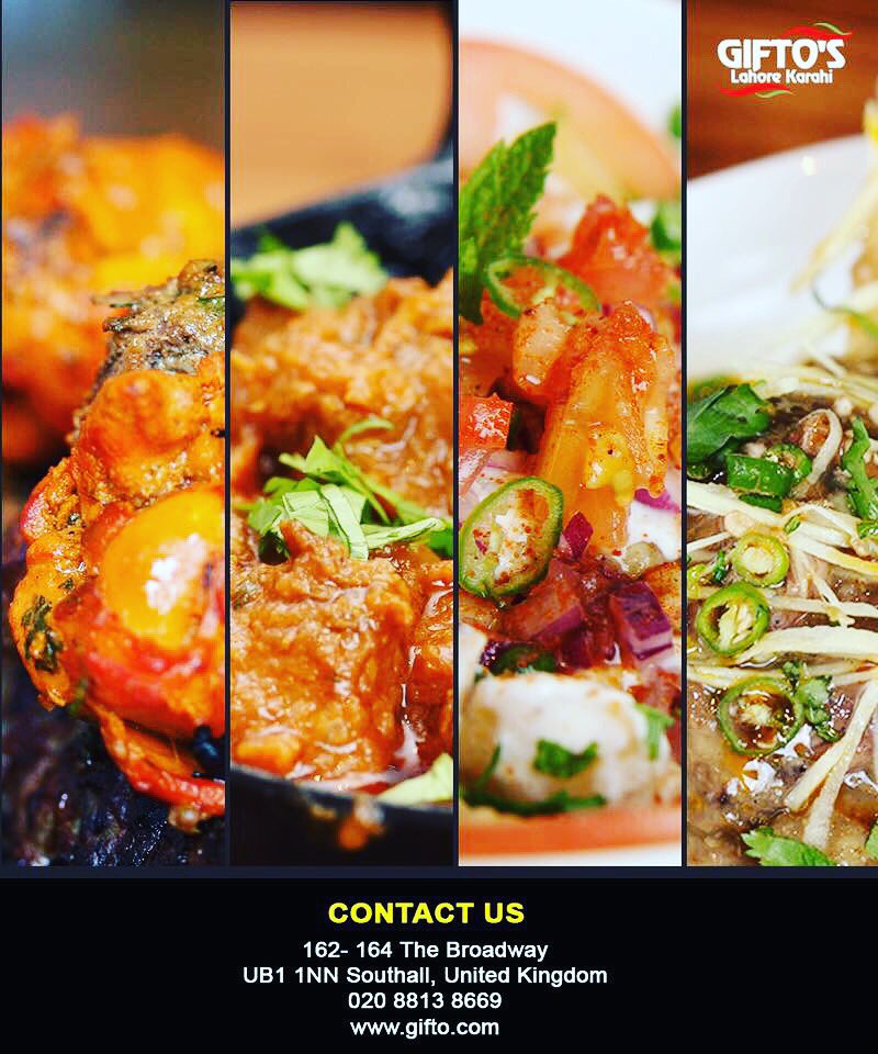 Treat yourself and your loved ones with exquisite Lahori Cuisines on a Sunday Lunch only at Gifto's Lahore Karahi🌶👨🏻‍🍳

#lunch #sunday #lahorifood #pakistanirestaurant #giftos #giftoslahorekarahi #sundayfood #food #foodie #funday #weekend #foodie #southall #southallbroadway