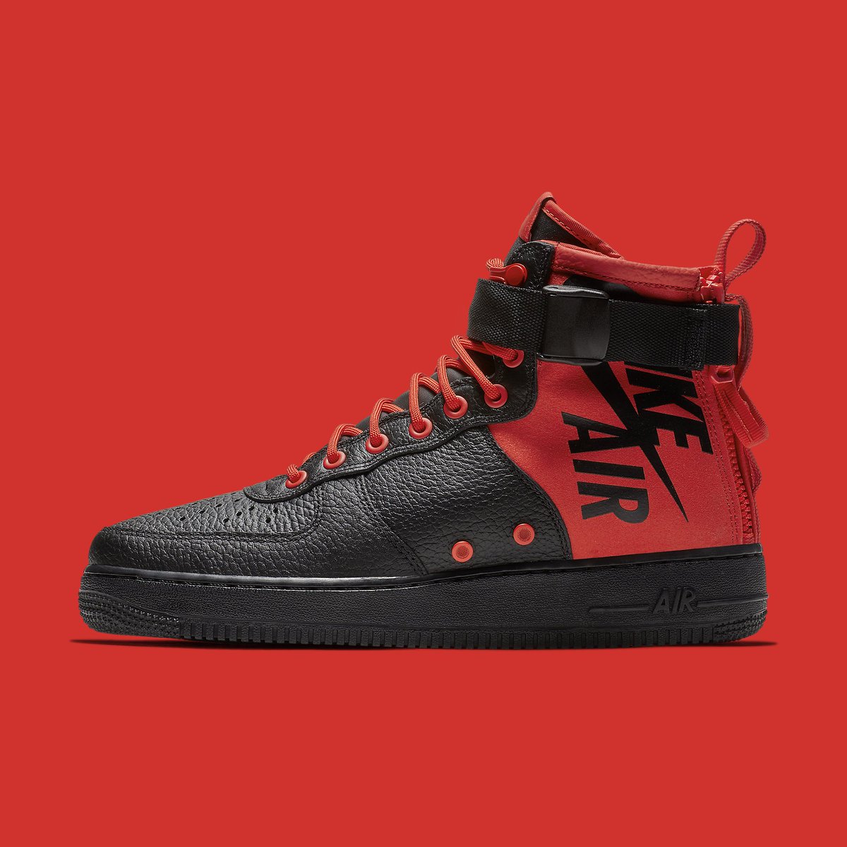 nike sf air force 1 mid habanero red