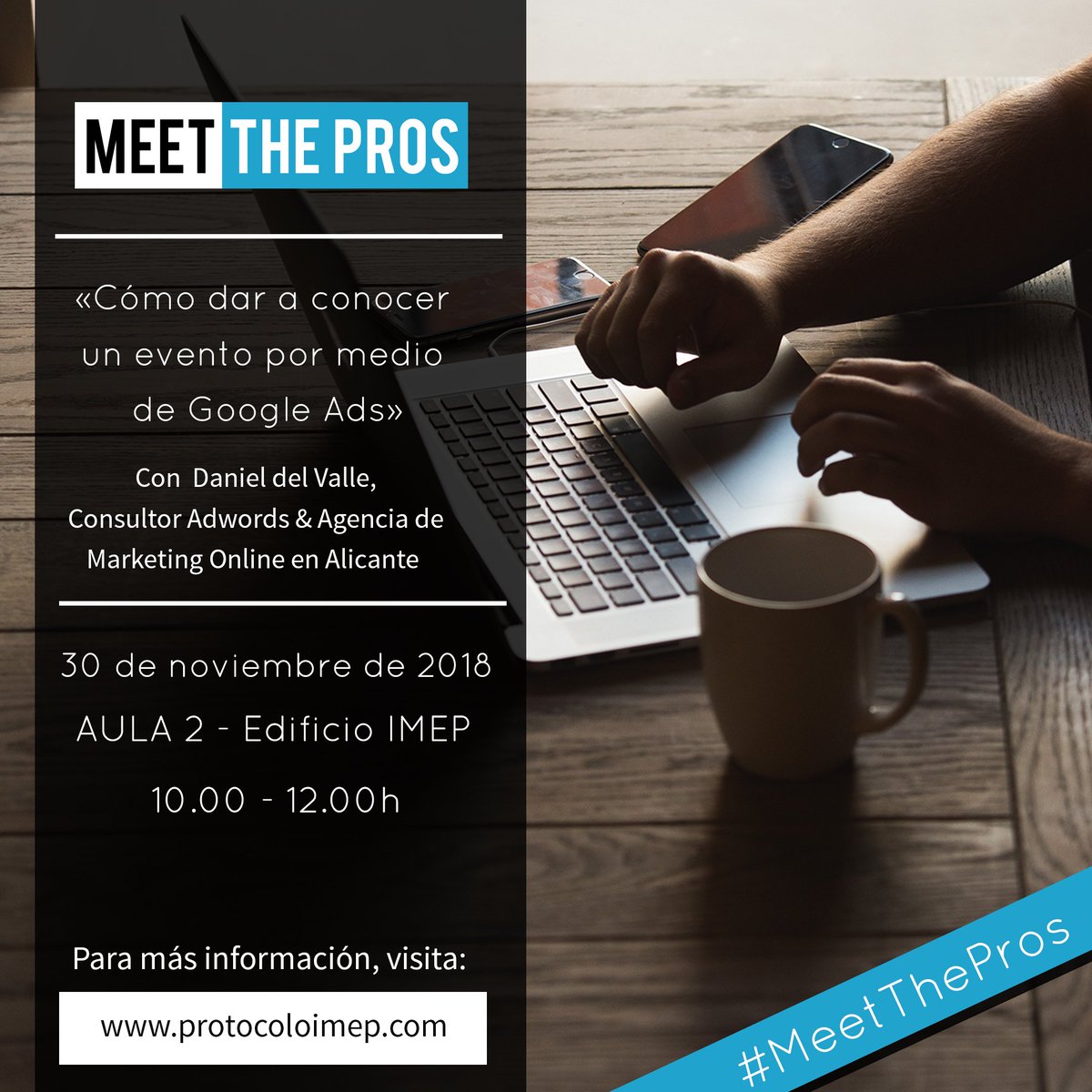En el segundo Meet The Pros del curso, estaremos con <a href="/dany_del_valle/">Dany del Valle</a> y hablaremos sobre cómo dar a conocer un evento por medio de Google Ads. ow.ly/ZtQ630mvStu 📢 ¡PLAZAS LIMITADAS! 📢
