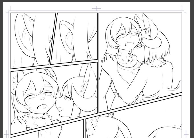 サキュバス化に次いで、コウモリ化の線画も終わりました。ストーリーとしてはコウモリ化した友人に吸血されて同族化しちゃうような感じになってます。 