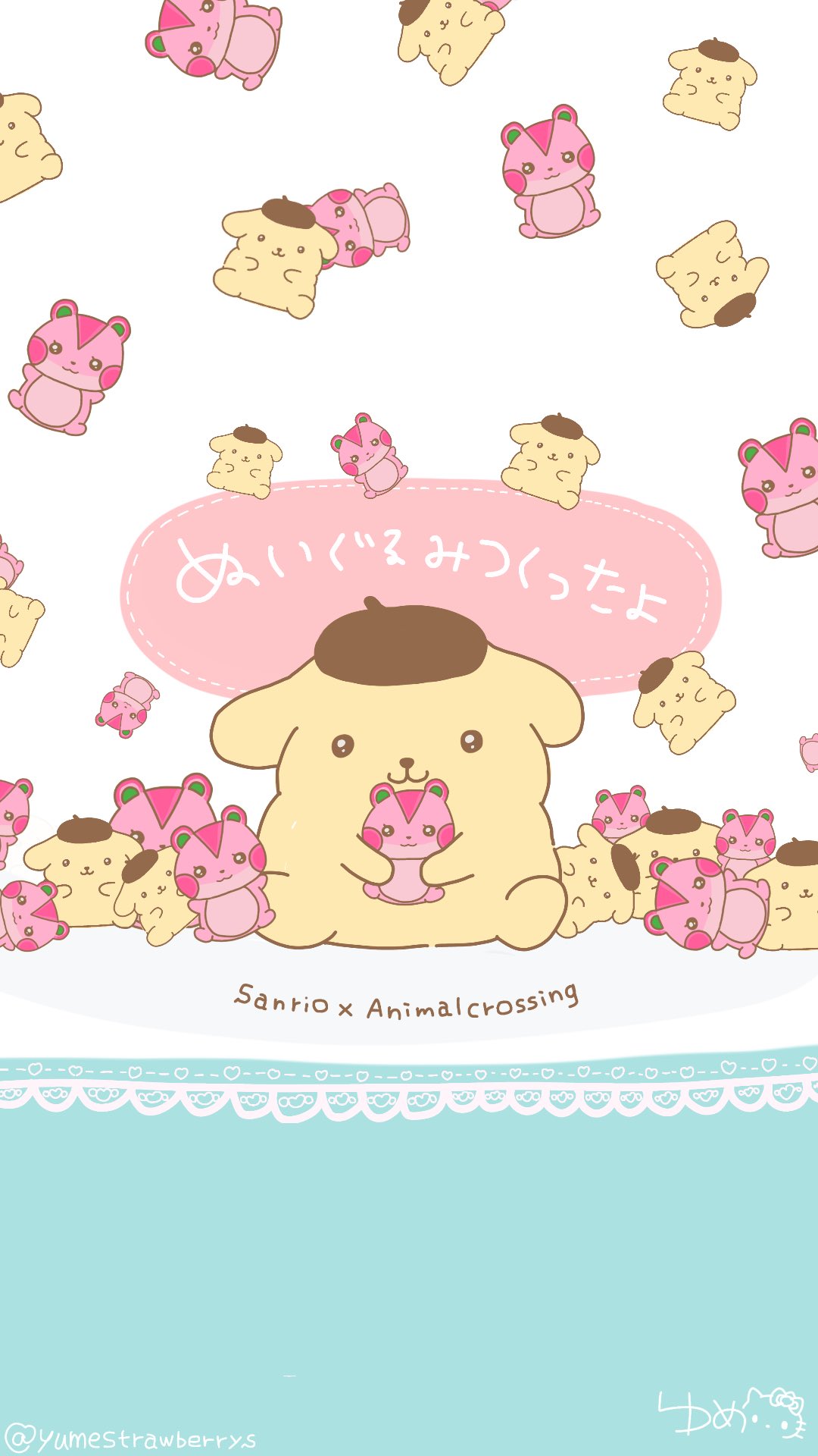 Twitter 上的 ゆめ 絵 徐々にフォロバ中 昨日描いたポムポムプリンとアップルのイラストを待ち受けサイズにしてみました Rtや使用報告をいただけるととても嬉しいです アイコンやヘッダー 他のsnsなどでの使用や再投稿はご遠慮ください サンリオ