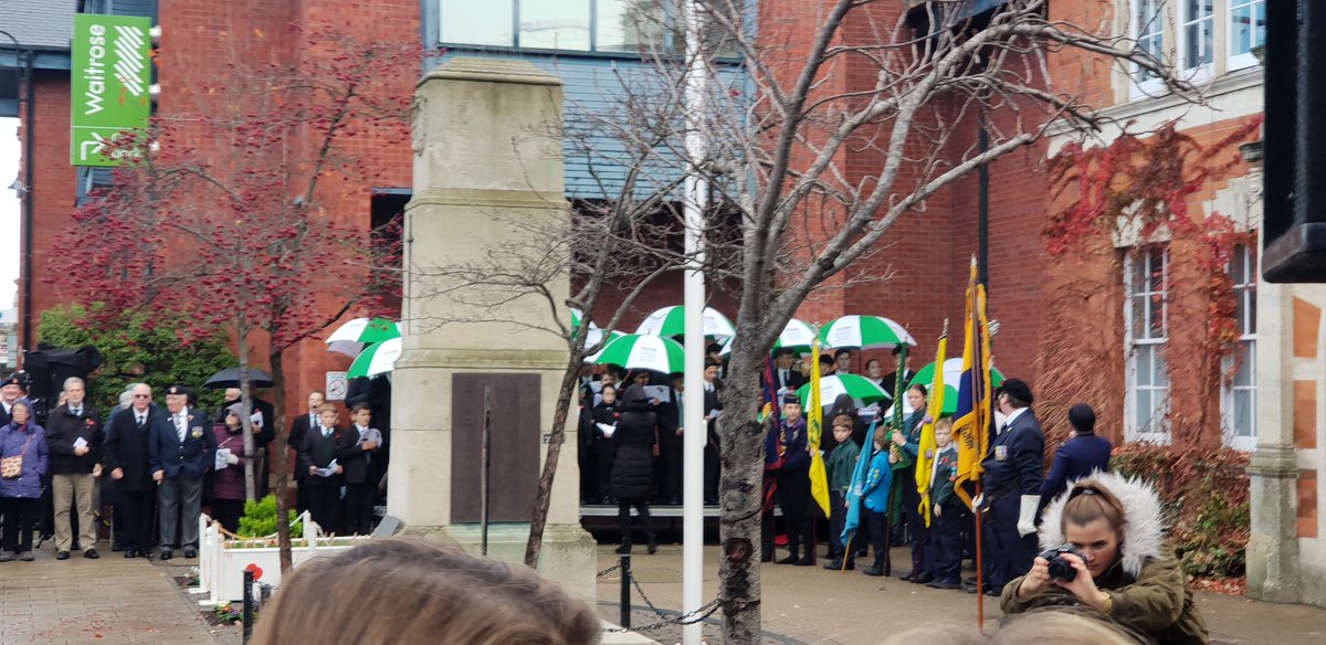 CBSHeadteacher's tweet photo. Coombe Boys &amp; Girls commemorating Armistice this morning in New Malden. https://t.co/blKpL088EP