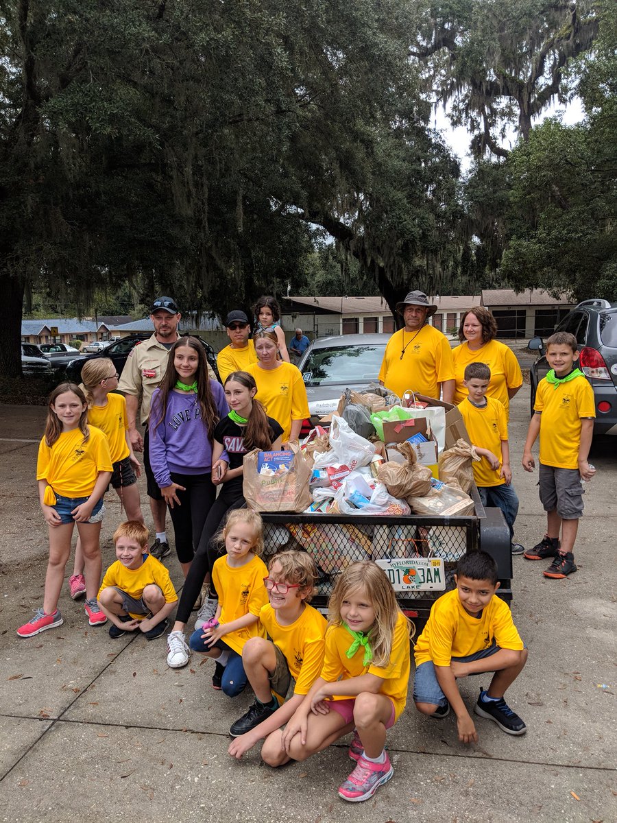 Larson4Lake's tweet photo. So proud of the Cub Scouts in Pack 146 from Lady Lake, FL. They collected about 1,500 lbs of food for the local food banks!
#scoutingforfood
#Scouting4food
#CubScouts https://t.co/34uNkJgkwi