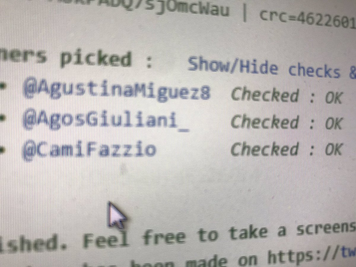 Felicitaciones a nuestros 3 ganadores De las entradas son <a href="/AgosGiuliani_/">Agostina</a> <a href="/CamiFazzio/">Cαmilα</a> <a href="/AgustinaMiguez8/">Agus Yasmil Miguez🌸</a>