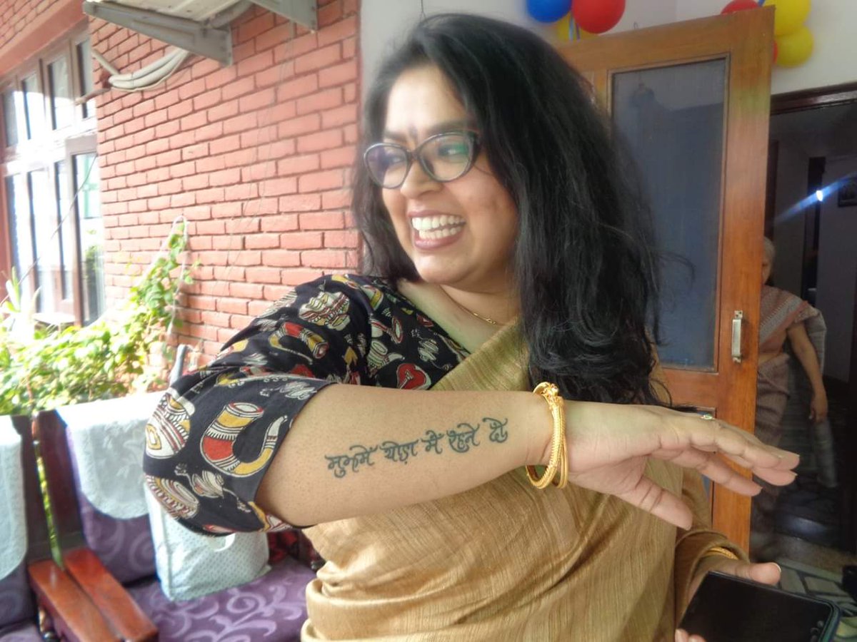 #flaunting #myink 
#tattooinhindi 
#candidcapture thanks @monkmukherjee