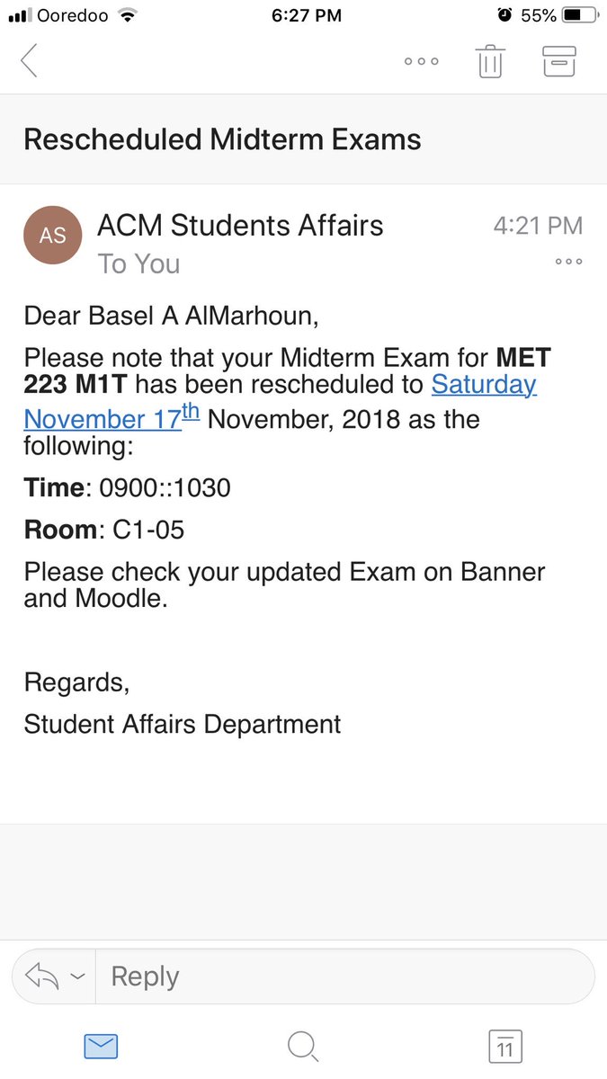 Almaroun_acm's tweet image. My exam has been postponed to 17th November , check yours 🤳🏻