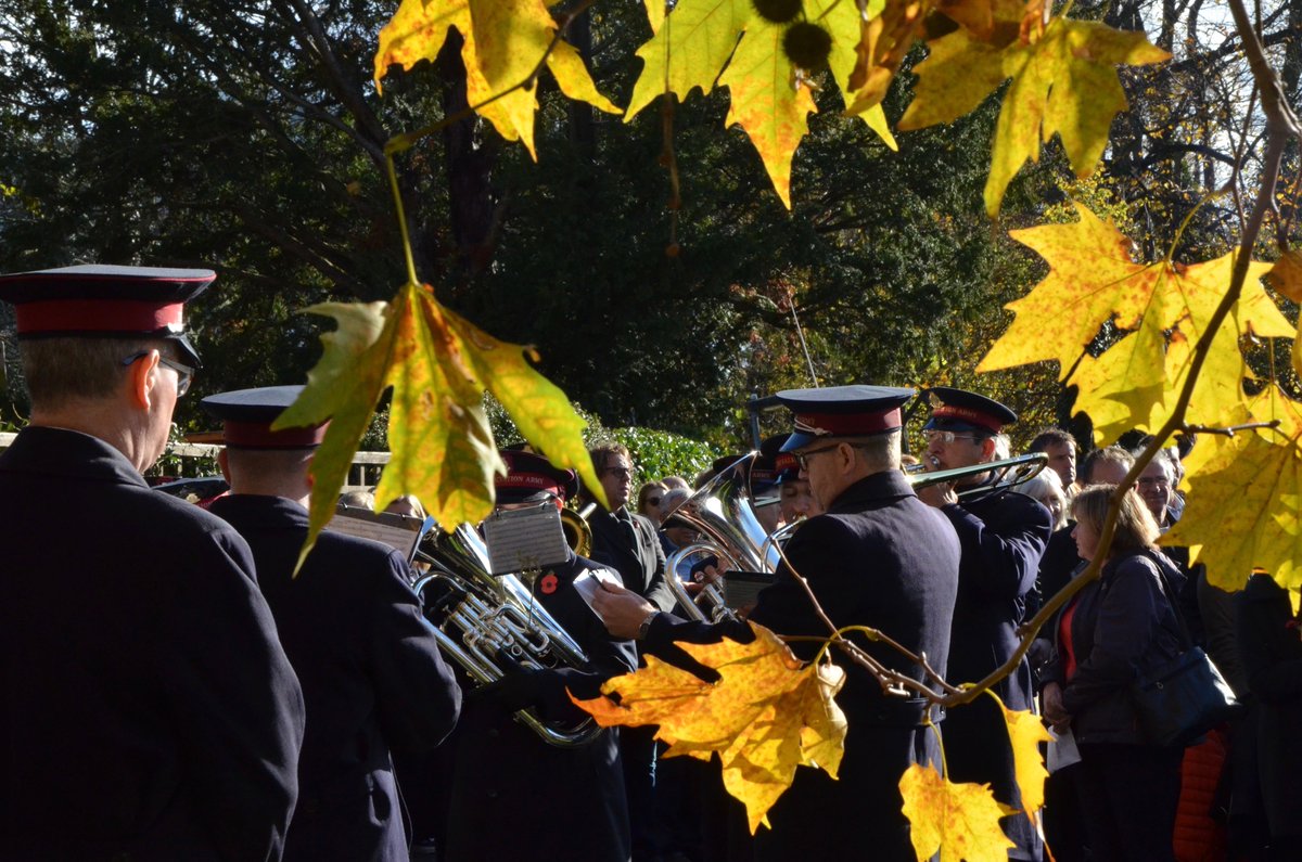 BromleySA's tweet photo. Bromley #SalvationArmy #Band again had the honour of leading the #RemembranceDay2018 parade. It's always a special occasion to be part of, but this year as we commemorate the 100th anniversary of the signing of the #Armistice for World War 1, even more so. #LestWeForget https://t.co/mLxNUFHUie