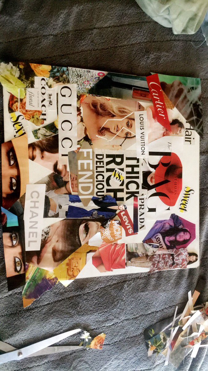 wxlfiewxlf's tweet photo. Check out the starting placement of my collage for my FIDM admissions #student #college #scholarships #FIDM I’m not even done I still have so much to do 🎨 time to get creative? I think so https://t.co/MYKfAKaWk0