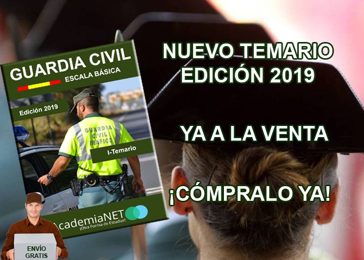 OposicionesGC's tweet photo. A la venta la nueva edición actualizada 2019 de nuestro temario de #guardiacivil. Aprovecha la oportunidad y los precios económicos pensados especialmente para los opositores. En https://t.co/tgFS6oMSof https://t.co/DQwRxeL8WB