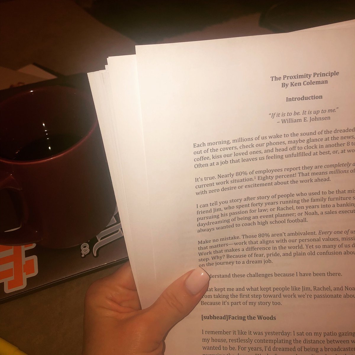 suz_simms's tweet photo. Part of my job is to read first manuscripts of Ramsey Press books. I’m reading through @KenColeman ‘s latest book coming next year. This is GOOD work coming from a passion for helping folks find their career calling.  I’m so proud of the work put into this! More to come in 2019! https://t.co/4aeoPZfDSh
