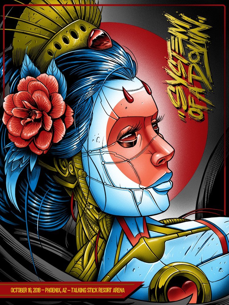 System Of A Down 
Talking Stick Resort Arena, Phoenix konseri posteri...