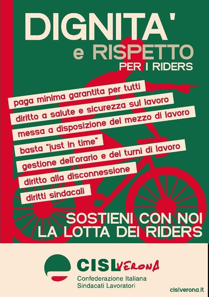 gveghini's tweet photo. #9novembre 200  #riders pedalano in centro #Verona  per un #lavorodignitoso 
Chiederanno a @INPS_it @inail_gov @comuneverona l’assistenza e il riconoscimento dovuto #RidersUnion @cislverona https://t.co/m81DTwmEqr