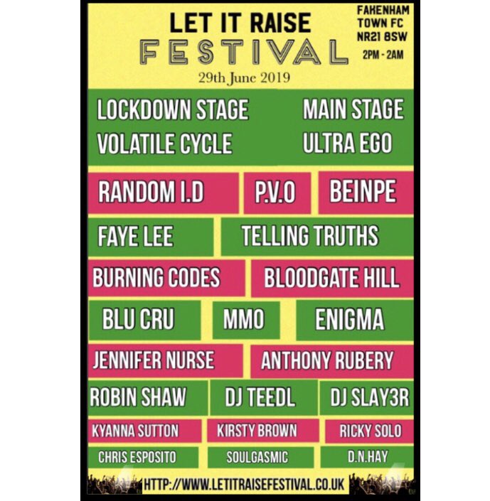 TICKETS AVAILABLE NOW.!! Starting from £5 and another confirmed artist <a href="/BHolmesMusic/">Barny Holmes</a>   Supporting 3 amazing charities <a href="/Itsontheball/">It's On The Ball</a> @JoTrust <a href="/CoppaFeelPeople/">CoppaFeel!</a> letitraisefestival.co.uk #Norfolk #charity #music #festival #fundraiser #cancer