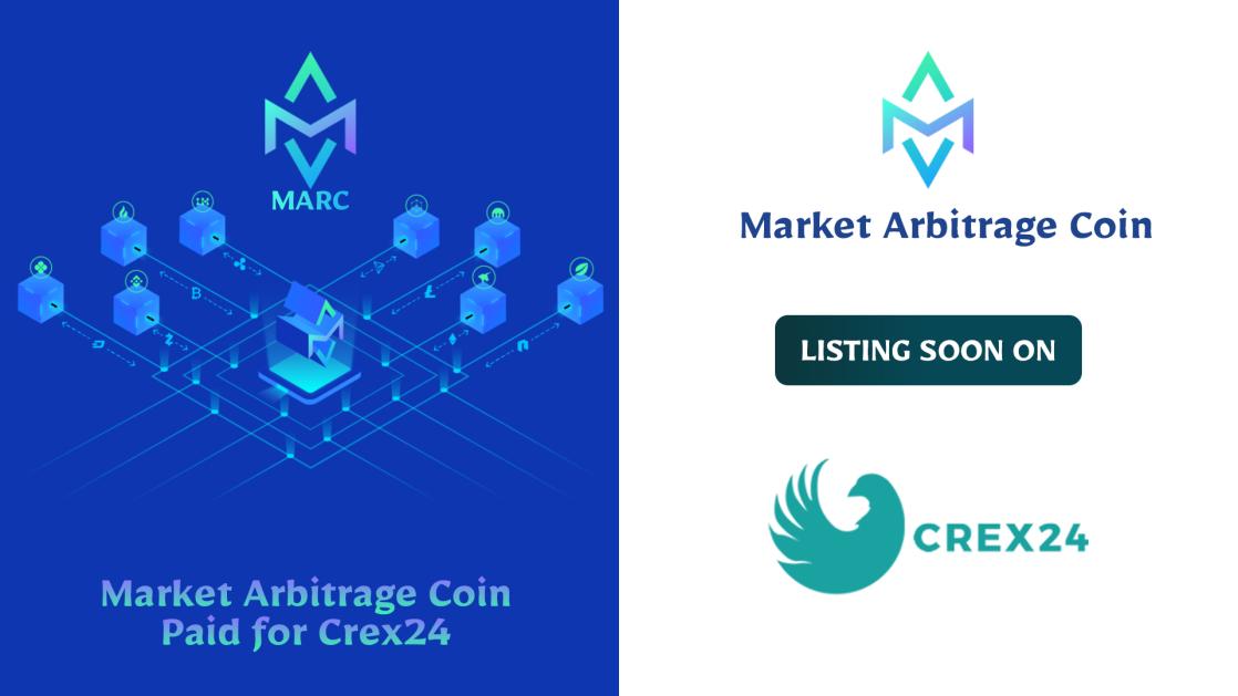 BinanceStarBot's tweet photo. We are now Live on CREX24 Exchange, deposits will be enable after the End of Pre-sale.📈
HOLD your MARC and get profit from MN. 💯
https://t.co/bxww5VrSFD

BUY MN there are 8 MN LEFT - 0.4 BTC
Join our DISCORD for more info!
https://t.co/zeiNh6InRm

@ArbitrageCoin #crex24 #crypto https://t.co/vKych2dxK9