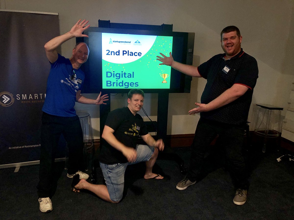 SmartHubRocky's tweet photo. Thatโs a wrap! A big shout out to our major sponsors @RRCouncil, @CQUni & Startup Capricorn,@techstars @StartupWeekend facilitator Nadine Saadi, @beachcity_life, mentors, judges and participants! We all enjoyed the journey of starting a business in a weekend. #SWRocky #TGSW2018 https://t.co/CcKEFBJFs9
