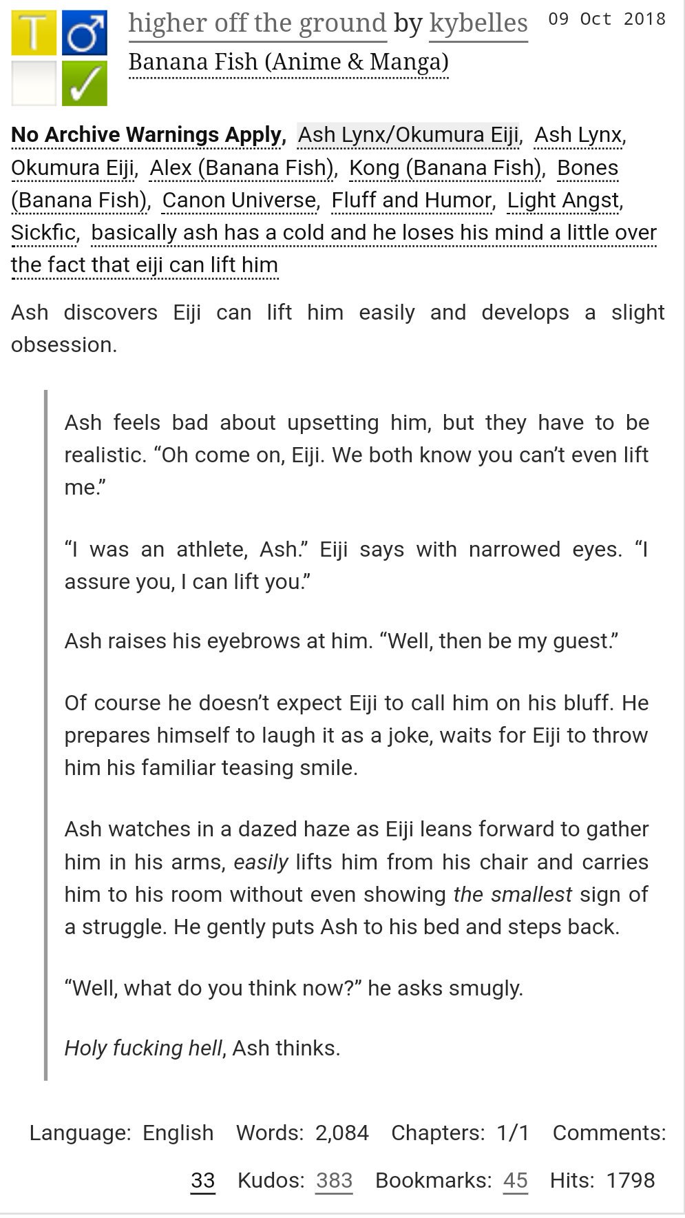 Idil Ar Twitter Higher Off The Ground Summary Ash Discovers Eiji Can Lift Him Easily And Develops A Slight Obsession Set During Episode 12 1 1 2k T Co L8fpra48au T Co Datxstb3x3