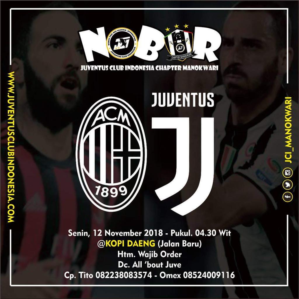 Yang disekitaran Manokwari, yuk nobar Milan vs Juventus. Wajib 3 poin utk mengamankan posisi capolista