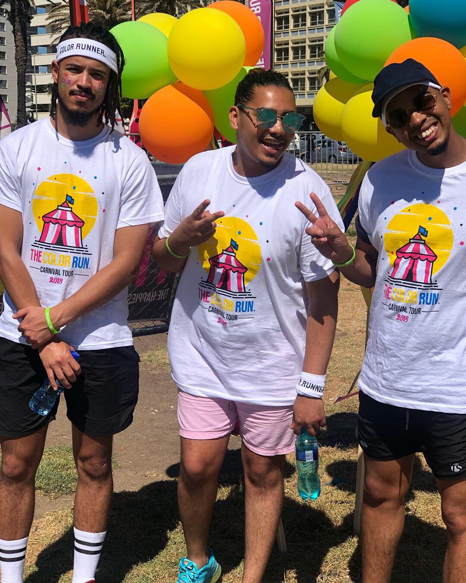 zionthree3's tweet image. Wrestling rainbows &amp;amp; pummel powder at Seapoint Promenade, yesterday we finished The Color Run.

We had so much fun doing the #TheHappiest5k.

#TheColorRunSA
#MoreClowning #CapeTownColorRun 
Quality Video found Here:
youtu.be/YKXoGBLq8zw