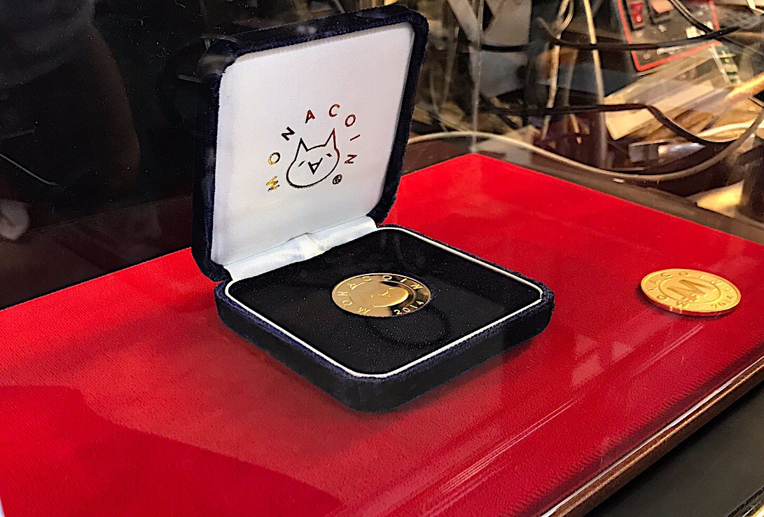 製作ギャラリー] 2018 純金モナコイン(プルーフ仕上げ) #純金 #モナコイン #モナーコイン #金貨